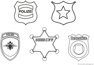 malvorlage-polizei-sheriff-abzeichen-zum-ausmalen
