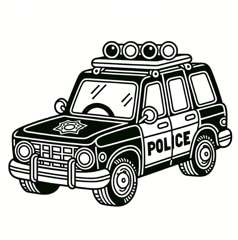 malvorlage-polizeiauto-ausmalbild-kreativ-download