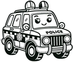 malvorlage-polizeiauto-freundliches-design