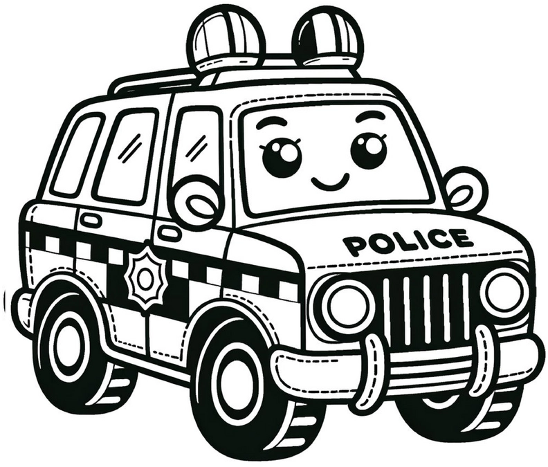 malvorlage-polizeiauto-freundliches-design