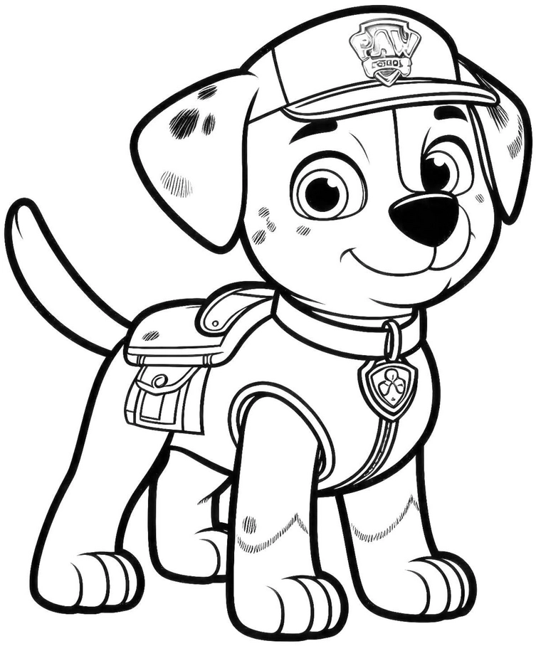 malvorlage-polizeihund-mit-uniform