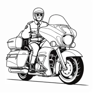 malvorlage-polizist-auf-motorrad