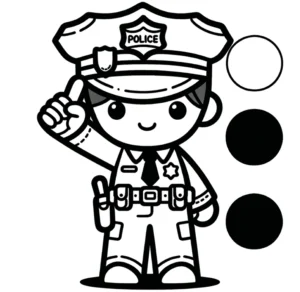 malvorlage-polizist-farben-und-formen-zum-ausmalen