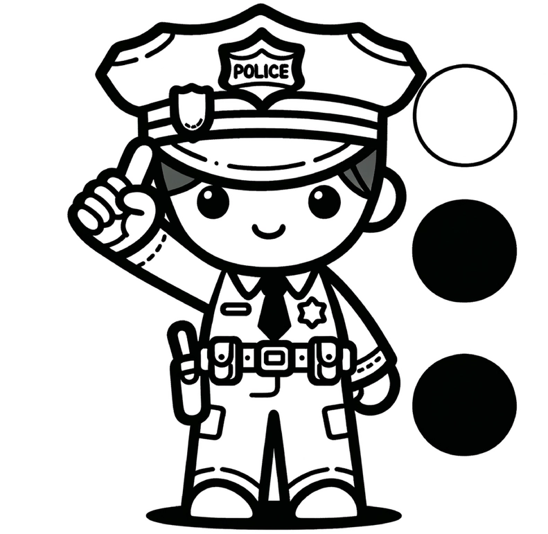 malvorlage-polizist-farben-und-formen-zum-ausmalen