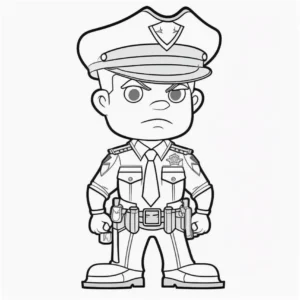 malvorlage-polizist-in-uniform-fuer-kinder