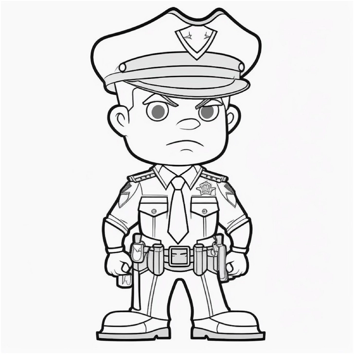malvorlage-polizist-in-uniform-fuer-kinder