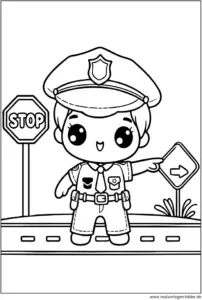 malvorlage-polizist-regelt-den-verkehr