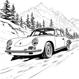 malvorlage-porsche-in-berglandschaft