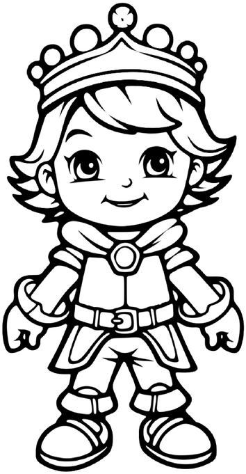 malvorlage-prinz-mit-krone-ausmalbild