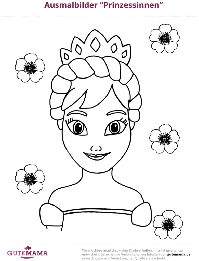 malvorlage-prinzessin-blumen-ausmalen