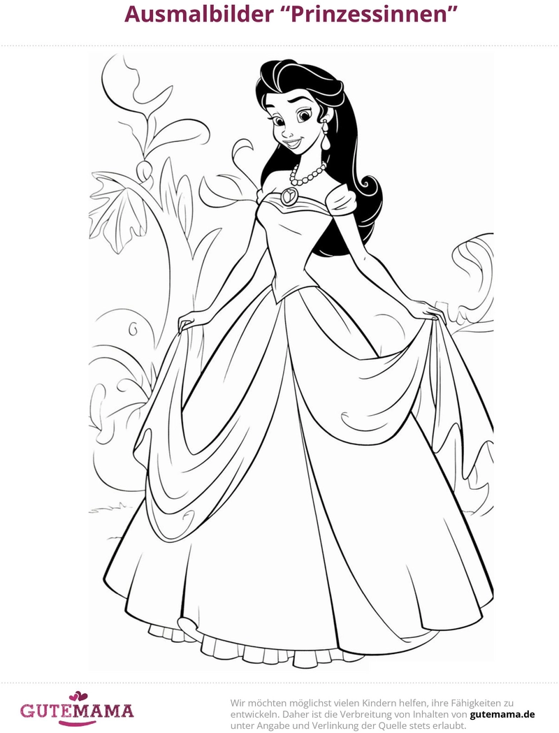 malvorlage-prinzessin-blumen-details