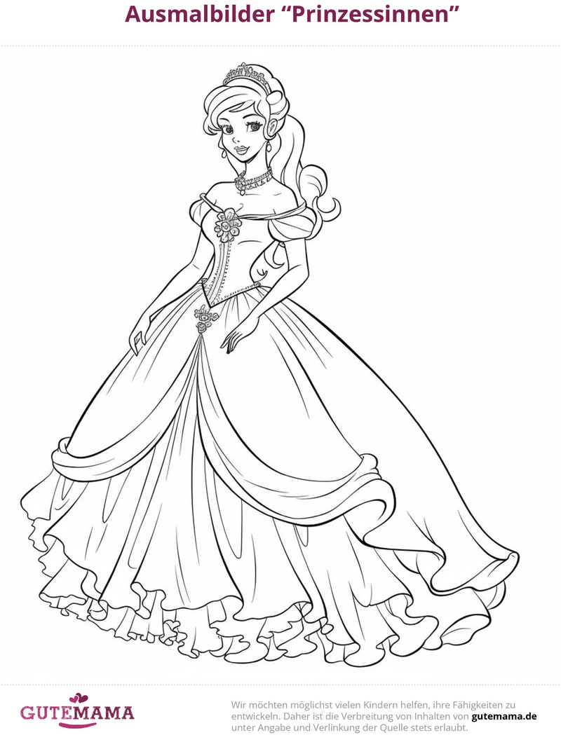 malvorlage-prinzessin-elegantes-kleid-accessoires