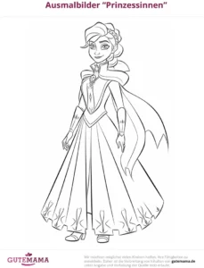 malvorlage-prinzessin-elegantes-kleid-und-details