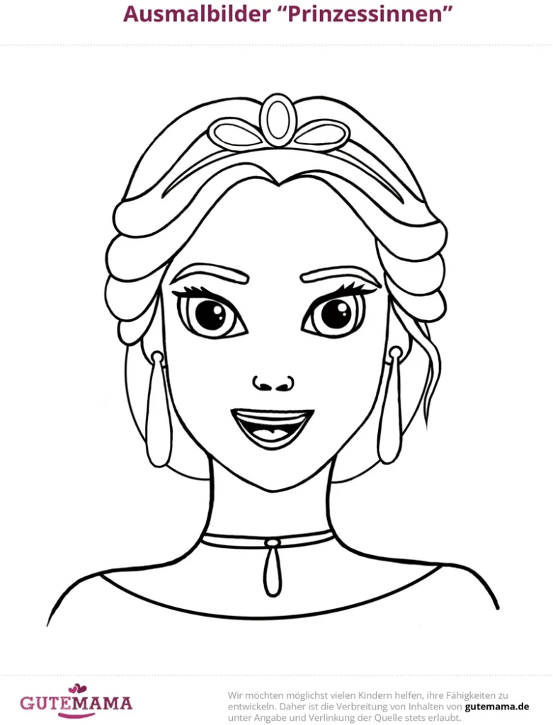 malvorlage-prinzessin-fuer-kinder