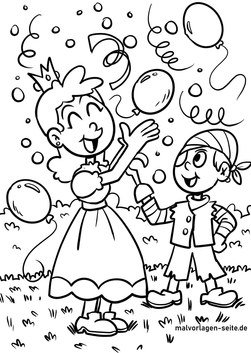 malvorlage-prinzessin-und-pirat-luftballons-seifenblasen
