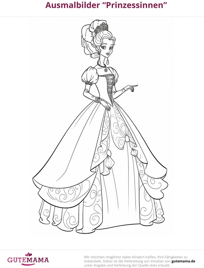 malvorlage-prinzessinnen-detailreiche-ausmalmotive