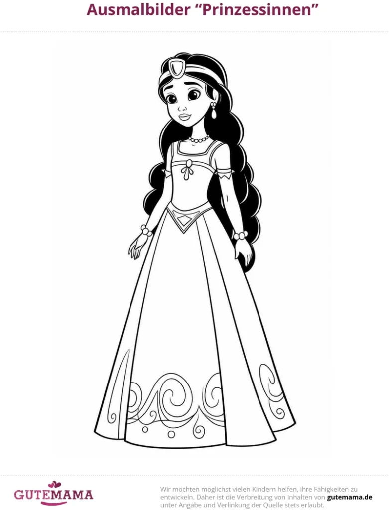 malvorlage-prinzessinnen-kreative-details