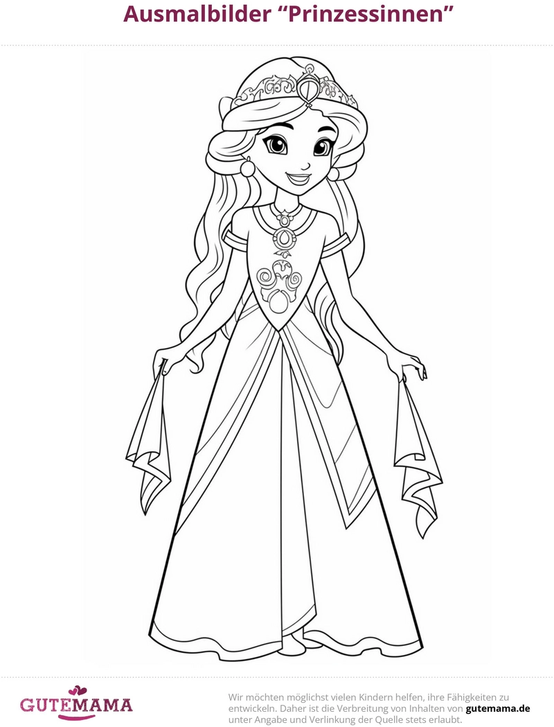 malvorlage-prinzessinnen-mit-kreativem-ausmalspass