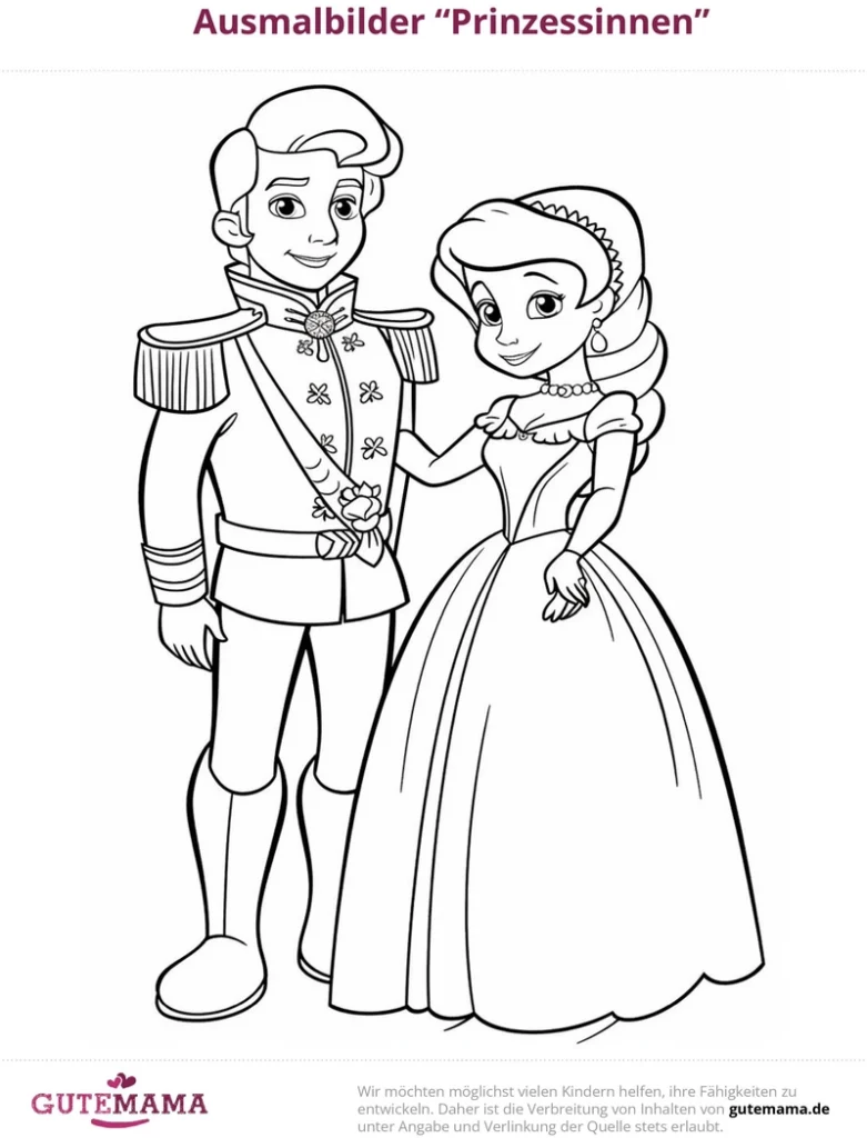 malvorlage-prinzessinnen-mit-prinz-und-prinzessin