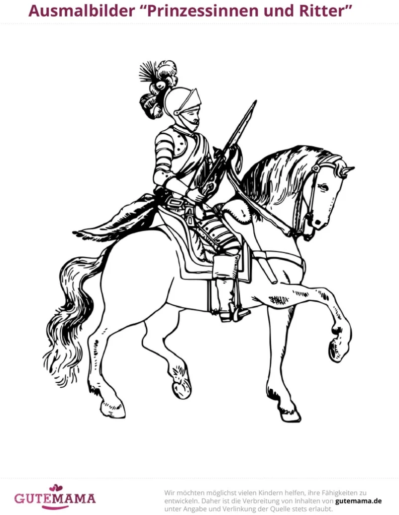 malvorlage-prinzessinnen-und-ritter-mit-detailreichen-szenen