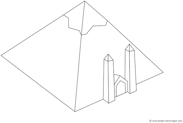 malvorlage-pyramide-aegypten-saeulen-geometrische-formen