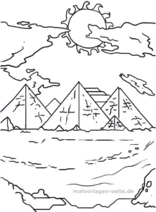 malvorlage-pyramiden-in-aegypten