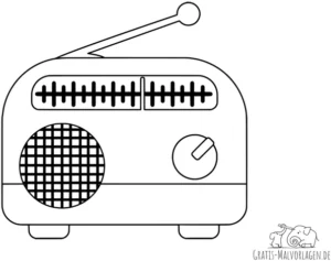 malvorlage-radio-ausmalen