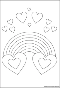 malvorlage-regenbogen-und-herzen
