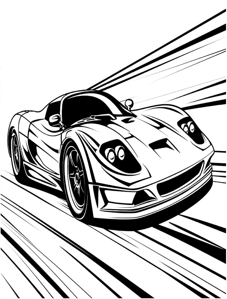 malvorlage-rennwagen-dynamische-formen