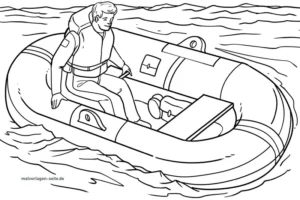 malvorlage-rettungsboot-sicherheit-auf-dem-wasser