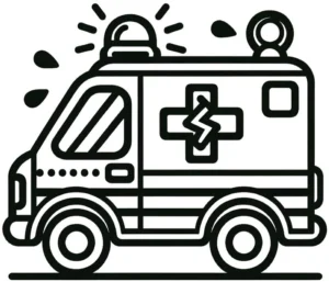 malvorlage-rettungswagen-mit-blaulicht-und-kreuz