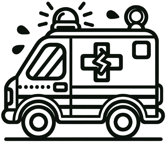 malvorlage-rettungswagen-mit-blaulicht-und-kreuz
