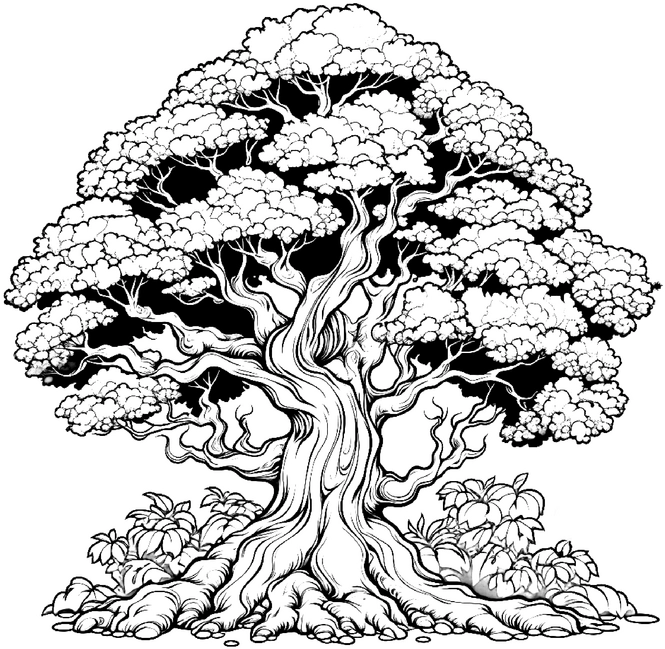 malvorlage-riesiger-baum-zum-ausmalen