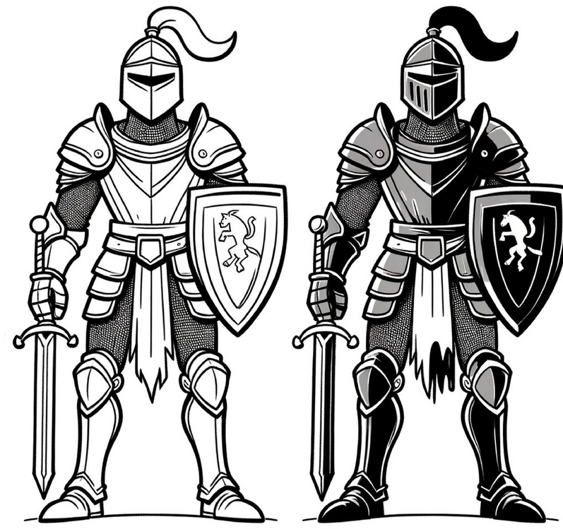 malvorlage-ritter-im-abenteuer
