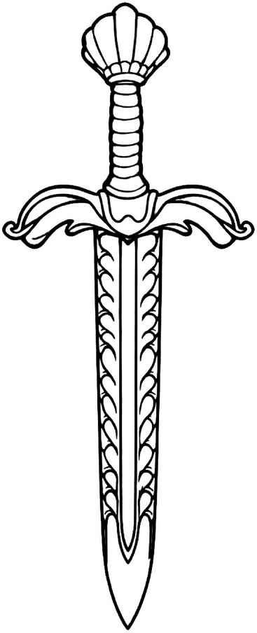 malvorlage-ritterschwert-ausmalbild