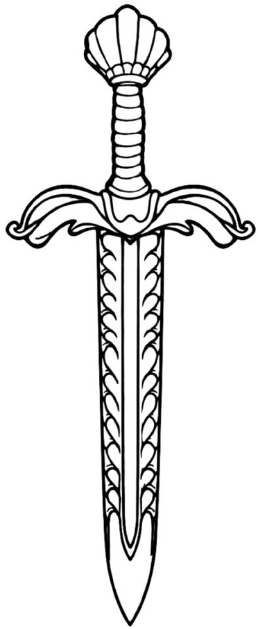 malvorlage-ritterschwert-detailreich