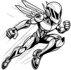 malvorlage-roboter-dynamische-formen-und-details