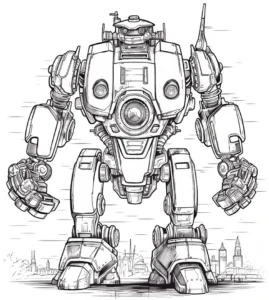 malvorlage-roboter-faszinierende-details-fuer-kreative-ausmalabenteuer