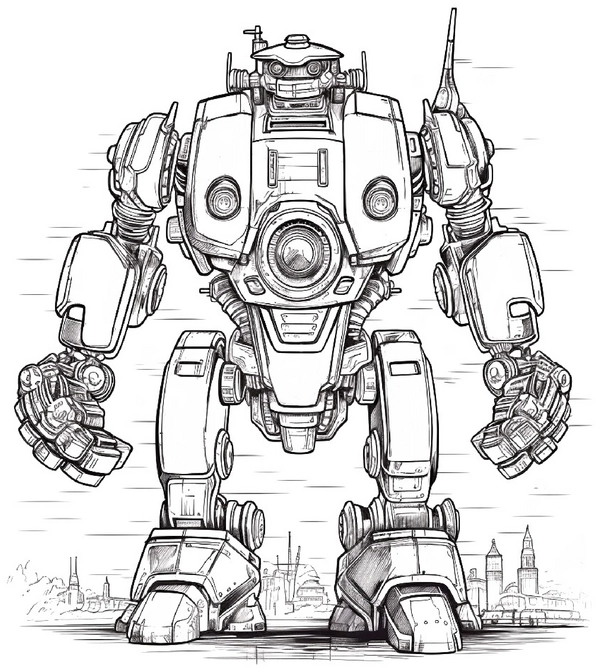 malvorlage-roboter-faszinierende-details-fuer-kreative-ausmalabenteuer