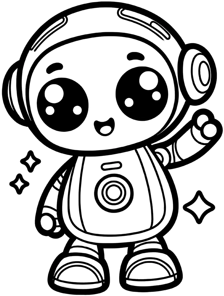 malvorlage-roboter-freundliches-wesen-ausmalen