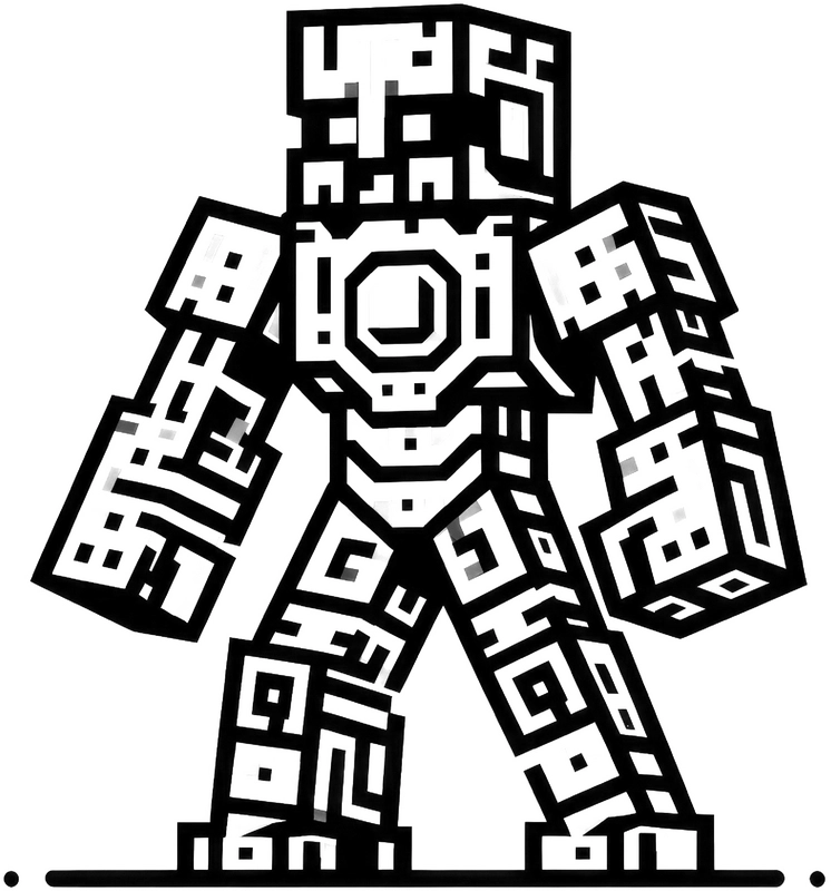 malvorlage-roboter-geometrische-muster