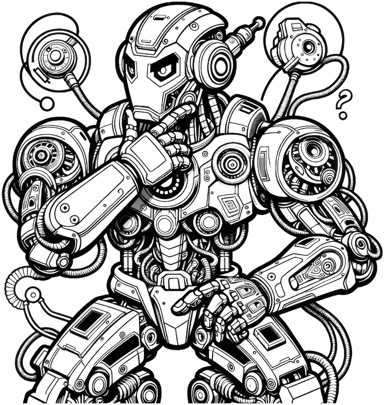 malvorlage-roboter-kreativ-ausmalen