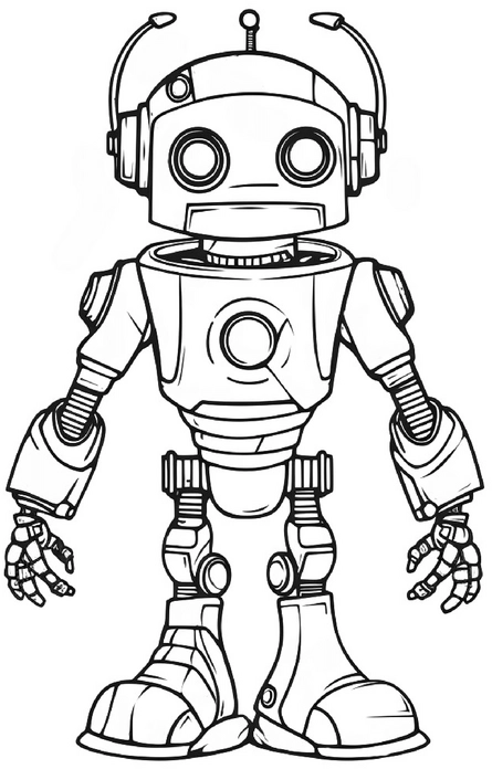 malvorlage-roboter-mit-grossen-augen