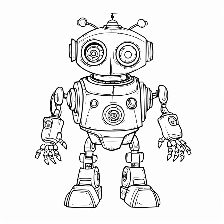 malvorlage-roboter-mit-interessanten-fakten