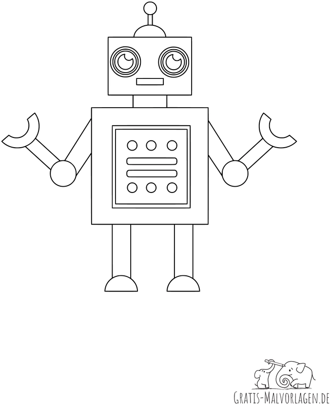 malvorlage-roboter-mit-klaren-linien-und-einfachen-formen