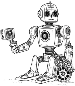 malvorlage-roboter-mit-spannenden-details