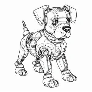 malvorlage-roboterhund-ausmalen