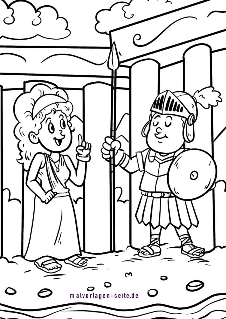 malvorlage-roemer-und-geschichten-erforschen