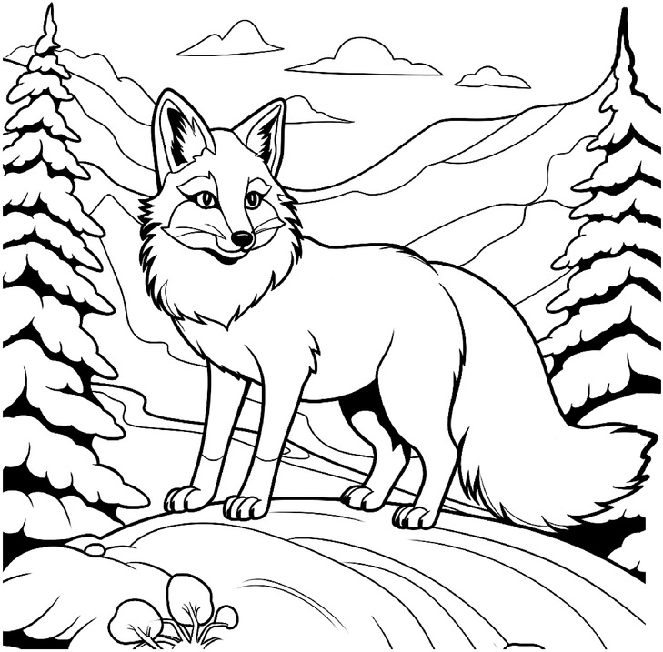 malvorlage-rotfuchs-in-der-natur