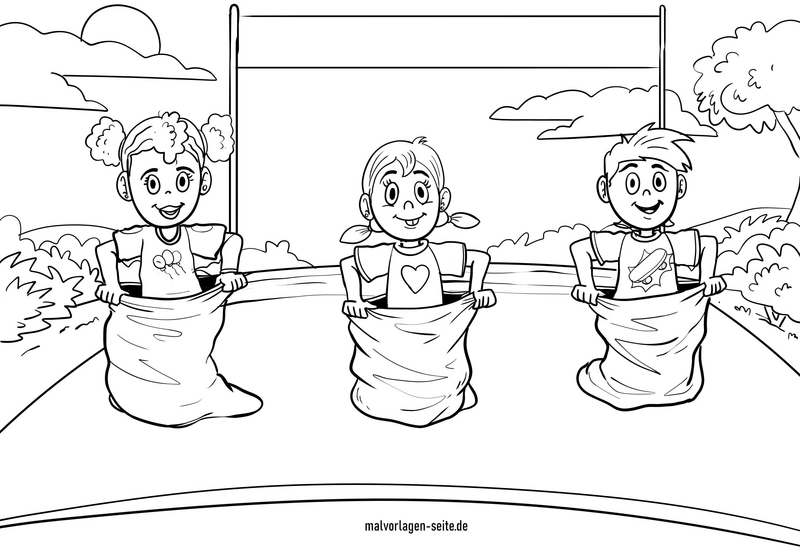 malvorlage-sackhuepfen-kinder-im-freien
